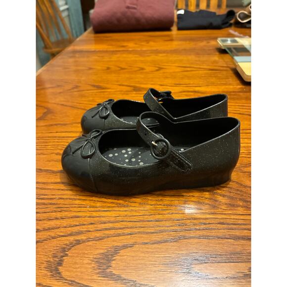 Mini Melissa Sweet Love Cap Toe Mary Jane Shoes Black Size 10 - Picture 4 of 7